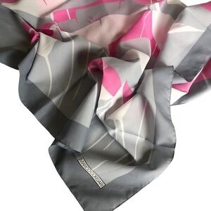 Marco Corsari Floral Scarf Grey Pink White